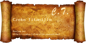 Czeke Titanilla névjegykártya